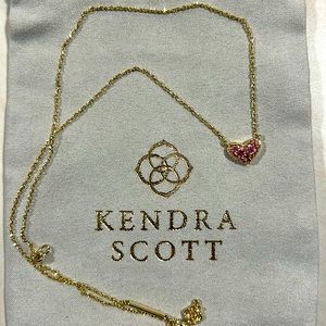 Kendra Scott Gold Pave Pink Heart